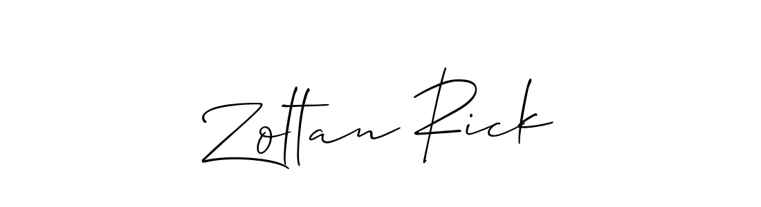 It looks lik you need a new signature style for name Zoltan Rick. Design unique handwritten (Allison_Script) signature with our free signature maker in just a few clicks. Zoltan Rick signature style 2 images and pictures png