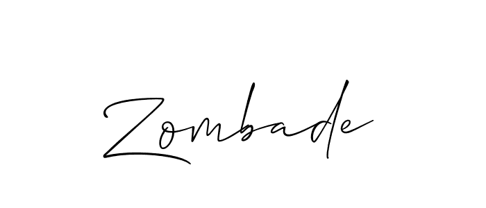 Also we have Zombade name is the best signature style. Create professional handwritten signature collection using Allison_Script autograph style. Zombade signature style 2 images and pictures png