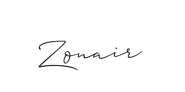 Zonair stylish signature style. Best Handwritten Sign (Allison_Script) for my name. Handwritten Signature Collection Ideas for my name Zonair. Zonair signature style 2 images and pictures png