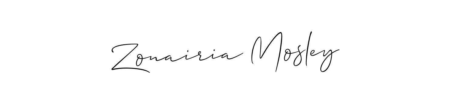 Also You can easily find your signature by using the search form. We will create Zonairia Mosley name handwritten signature images for you free of cost using Allison_Script sign style. Zonairia Mosley signature style 2 images and pictures png