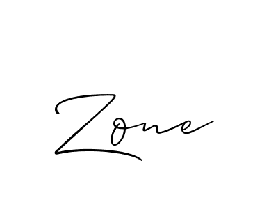 How to make Zone signature? Allison_Script is a professional autograph style. Create handwritten signature for Zone name. Zone signature style 2 images and pictures png