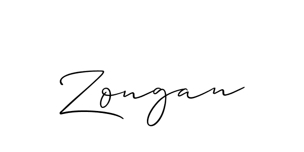 Make a beautiful signature design for name Zongan. With this signature (Allison_Script) style, you can create a handwritten signature for free. Zongan signature style 2 images and pictures png