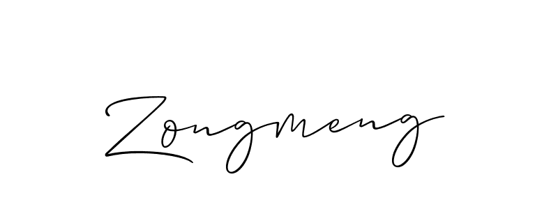 Make a beautiful signature design for name Zongmeng. Use this online signature maker to create a handwritten signature for free. Zongmeng signature style 2 images and pictures png