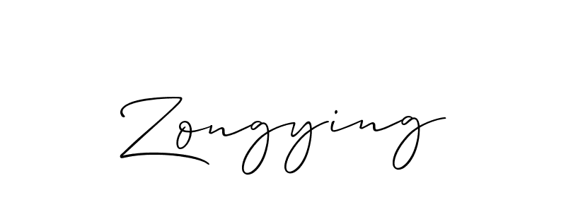 You should practise on your own different ways (Allison_Script) to write your name (Zongying) in signature. don't let someone else do it for you. Zongying signature style 2 images and pictures png