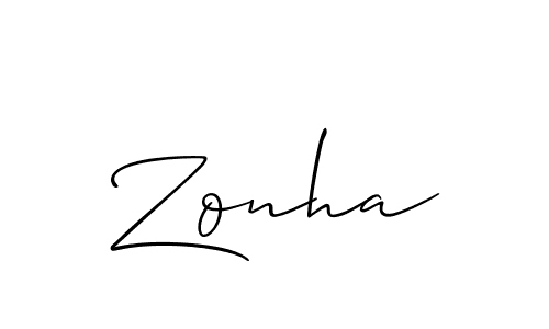if you are searching for the best signature style for your name Zonha. so please give up your signature search. here we have designed multiple signature styles  using Allison_Script. Zonha signature style 2 images and pictures png