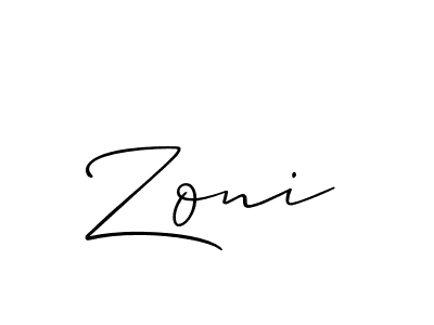 Also You can easily find your signature by using the search form. We will create Zoni name handwritten signature images for you free of cost using Allison_Script sign style. Zoni signature style 2 images and pictures png