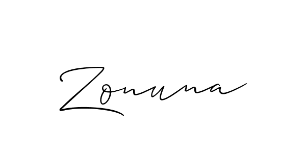 if you are searching for the best signature style for your name Zonuna. so please give up your signature search. here we have designed multiple signature styles  using Allison_Script. Zonuna signature style 2 images and pictures png