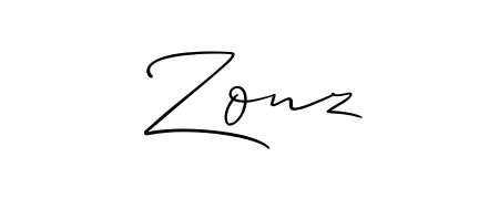 Discover the perfect balance of readability and style for Zonz with Allison_Script font. Create your dream signature today. Zonz signature style 2 images and pictures png