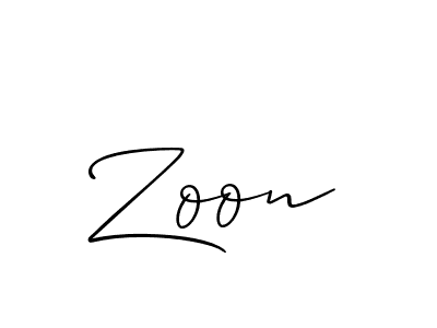 Create a beautiful signature design for name Zoon. With this signature (Allison_Script) fonts, you can make a handwritten signature for free. Zoon signature style 2 images and pictures png