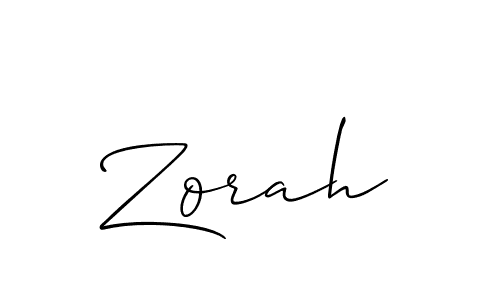 The best way (Allison_Script) to make a short signature is to pick only two or three words in your name. The name Zorah include a total of six letters. For converting this name. Zorah signature style 2 images and pictures png