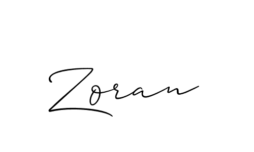 How to make Zoran name signature. Use Allison_Script style for creating short signs online. This is the latest handwritten sign. Zoran signature style 2 images and pictures png