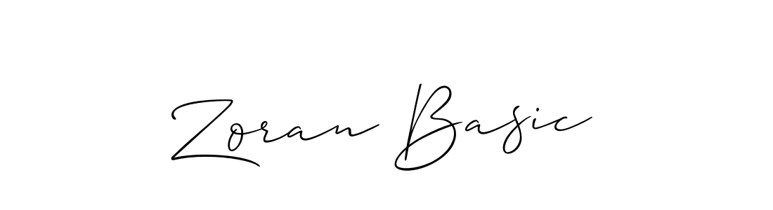 Also we have Zoran Basic name is the best signature style. Create professional handwritten signature collection using Allison_Script autograph style. Zoran Basic signature style 2 images and pictures png