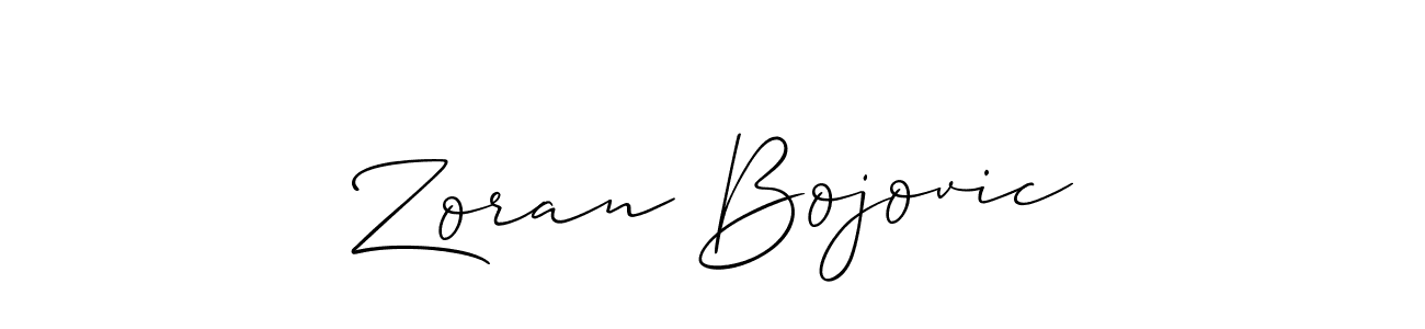 Design your own signature with our free online signature maker. With this signature software, you can create a handwritten (Allison_Script) signature for name Zoran Bojovic. Zoran Bojovic signature style 2 images and pictures png