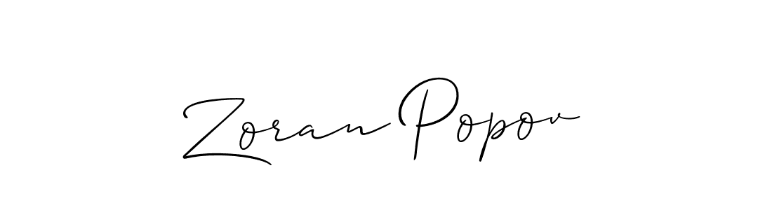 Use a signature maker to create a handwritten signature online. With this signature software, you can design (Allison_Script) your own signature for name Zoran Popov. Zoran Popov signature style 2 images and pictures png