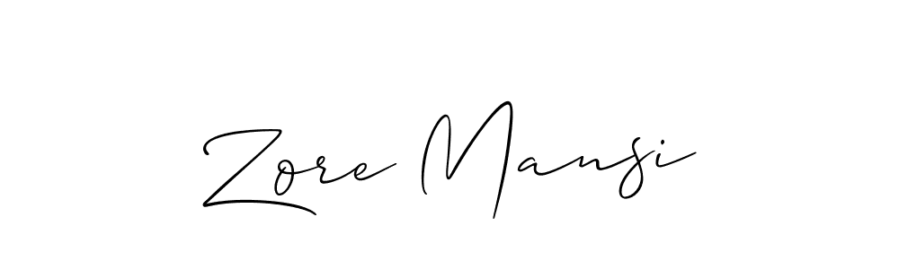 How to make Zore Mansi name signature. Use Allison_Script style for creating short signs online. This is the latest handwritten sign. Zore Mansi signature style 2 images and pictures png