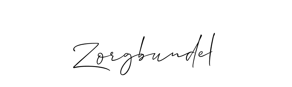 Also we have Zorgbundel name is the best signature style. Create professional handwritten signature collection using Allison_Script autograph style. Zorgbundel signature style 2 images and pictures png