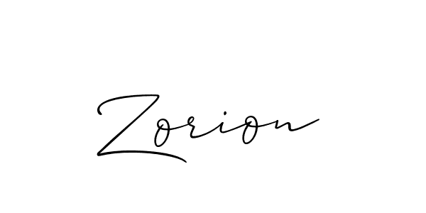 Zorion stylish signature style. Best Handwritten Sign (Allison_Script) for my name. Handwritten Signature Collection Ideas for my name Zorion. Zorion signature style 2 images and pictures png