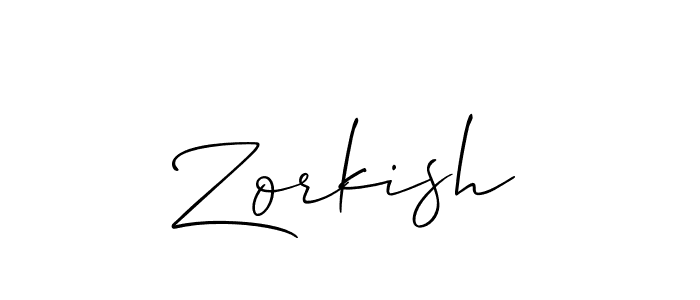 The best way (Allison_Script) to make a short signature is to pick only two or three words in your name. The name Zorkish include a total of six letters. For converting this name. Zorkish signature style 2 images and pictures png