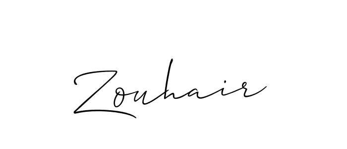 Also we have Zouhair name is the best signature style. Create professional handwritten signature collection using Allison_Script autograph style. Zouhair signature style 2 images and pictures png