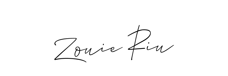 This is the best signature style for the Zouie Riu name. Also you like these signature font (Allison_Script). Mix name signature. Zouie Riu signature style 2 images and pictures png