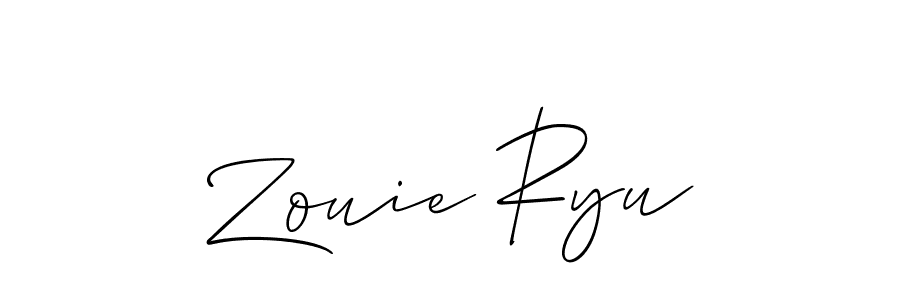 You should practise on your own different ways (Allison_Script) to write your name (Zouie Ryu) in signature. don't let someone else do it for you. Zouie Ryu signature style 2 images and pictures png