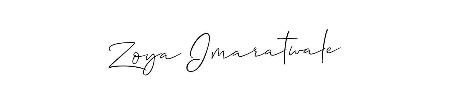 Make a beautiful signature design for name Zoya Imaratwale. Use this online signature maker to create a handwritten signature for free. Zoya Imaratwale signature style 2 images and pictures png