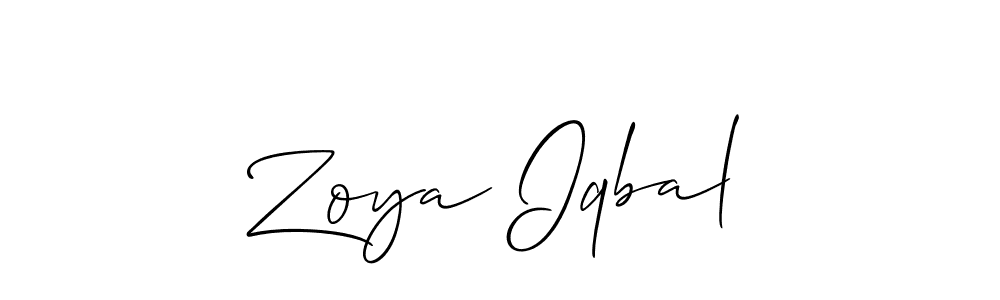 Zoya Iqbal stylish signature style. Best Handwritten Sign (Allison_Script) for my name. Handwritten Signature Collection Ideas for my name Zoya Iqbal. Zoya Iqbal signature style 2 images and pictures png