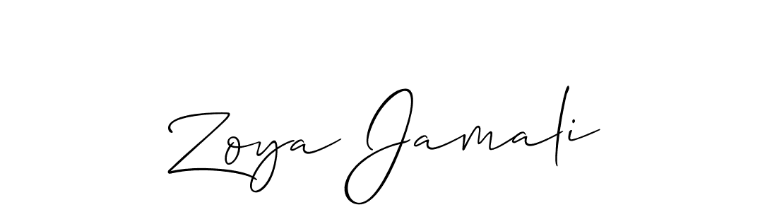 Also we have Zoya Jamali name is the best signature style. Create professional handwritten signature collection using Allison_Script autograph style. Zoya Jamali signature style 2 images and pictures png