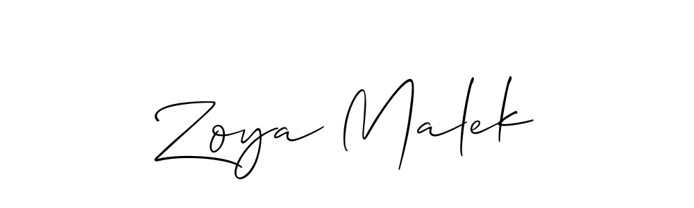 How to Draw Zoya Malek signature style? Allison_Script is a latest design signature styles for name Zoya Malek. Zoya Malek signature style 2 images and pictures png