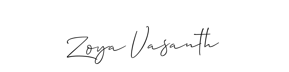 Check out images of Autograph of Zoya Vasanth name. Actor Zoya Vasanth Signature Style. Allison_Script is a professional sign style online. Zoya Vasanth signature style 2 images and pictures png