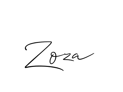 Create a beautiful signature design for name Zoza. With this signature (Allison_Script) fonts, you can make a handwritten signature for free. Zoza signature style 2 images and pictures png