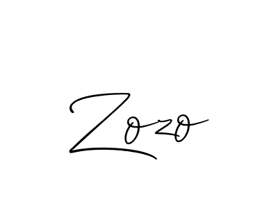 How to make Zozo signature? Allison_Script is a professional autograph style. Create handwritten signature for Zozo name. Zozo signature style 2 images and pictures png