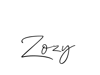 Design your own signature with our free online signature maker. With this signature software, you can create a handwritten (Allison_Script) signature for name Zozy. Zozy signature style 2 images and pictures png