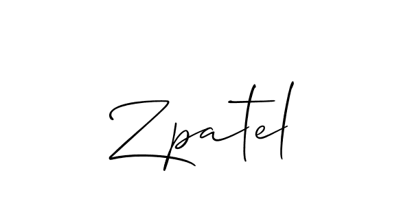 It looks lik you need a new signature style for name Zpatel. Design unique handwritten (Allison_Script) signature with our free signature maker in just a few clicks. Zpatel signature style 2 images and pictures png