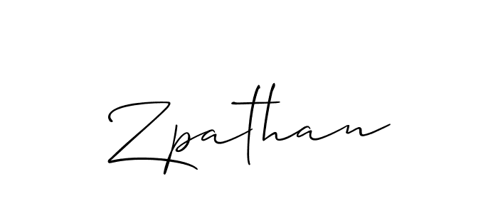 Zpathan stylish signature style. Best Handwritten Sign (Allison_Script) for my name. Handwritten Signature Collection Ideas for my name Zpathan. Zpathan signature style 2 images and pictures png