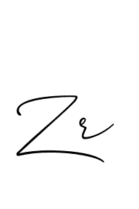 How to make Zr signature? Allison_Script is a professional autograph style. Create handwritten signature for Zr name. Zr signature style 2 images and pictures png