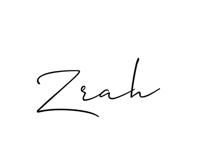 Best and Professional Signature Style for Zrah. Allison_Script Best Signature Style Collection. Zrah signature style 2 images and pictures png