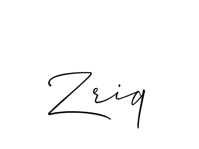 You should practise on your own different ways (Allison_Script) to write your name (Zriq) in signature. don't let someone else do it for you. Zriq signature style 2 images and pictures png