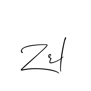 The best way (Allison_Script) to make a short signature is to pick only two or three words in your name. The name Zrl include a total of six letters. For converting this name. Zrl signature style 2 images and pictures png