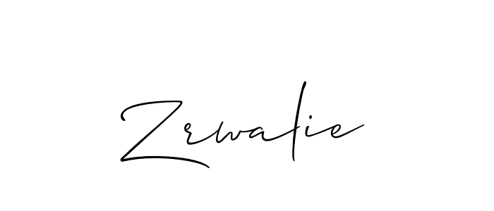 Also You can easily find your signature by using the search form. We will create Zrwalie name handwritten signature images for you free of cost using Allison_Script sign style. Zrwalie signature style 2 images and pictures png