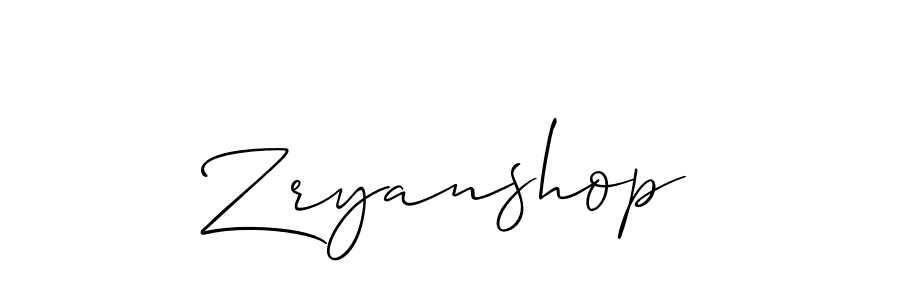 if you are searching for the best signature style for your name Zryanshop. so please give up your signature search. here we have designed multiple signature styles  using Allison_Script. Zryanshop signature style 2 images and pictures png