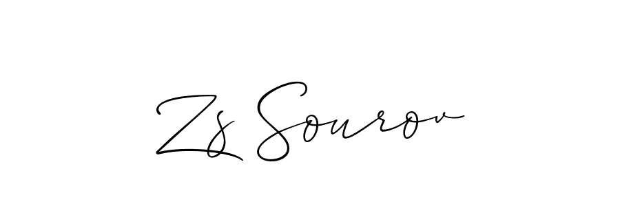 Allison_Script is a professional signature style that is perfect for those who want to add a touch of class to their signature. It is also a great choice for those who want to make their signature more unique. Get Zs Sourov name to fancy signature for free. Zs Sourov signature style 2 images and pictures png