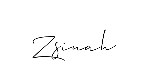 Zsinah stylish signature style. Best Handwritten Sign (Allison_Script) for my name. Handwritten Signature Collection Ideas for my name Zsinah. Zsinah signature style 2 images and pictures png