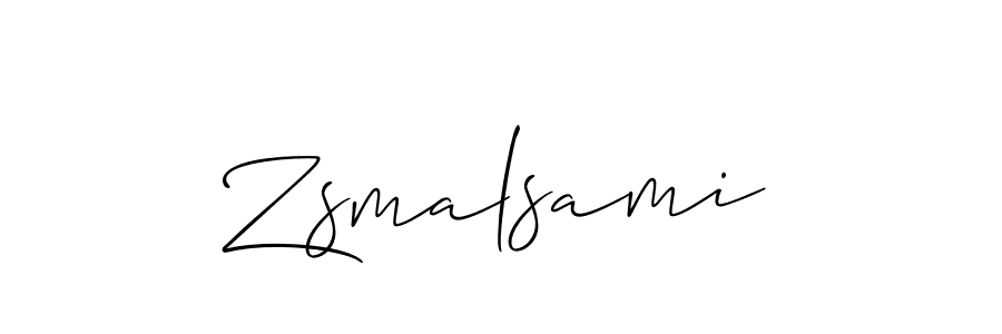 Allison_Script is a professional signature style that is perfect for those who want to add a touch of class to their signature. It is also a great choice for those who want to make their signature more unique. Get Zsmalsami name to fancy signature for free. Zsmalsami signature style 2 images and pictures png