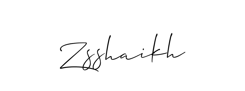 Allison_Script is a professional signature style that is perfect for those who want to add a touch of class to their signature. It is also a great choice for those who want to make their signature more unique. Get Zsshaikh name to fancy signature for free. Zsshaikh signature style 2 images and pictures png