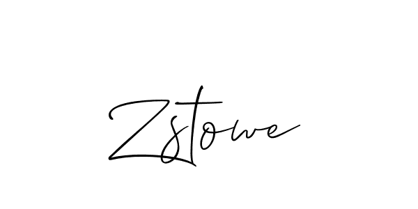 How to make Zstowe name signature. Use Allison_Script style for creating short signs online. This is the latest handwritten sign. Zstowe signature style 2 images and pictures png