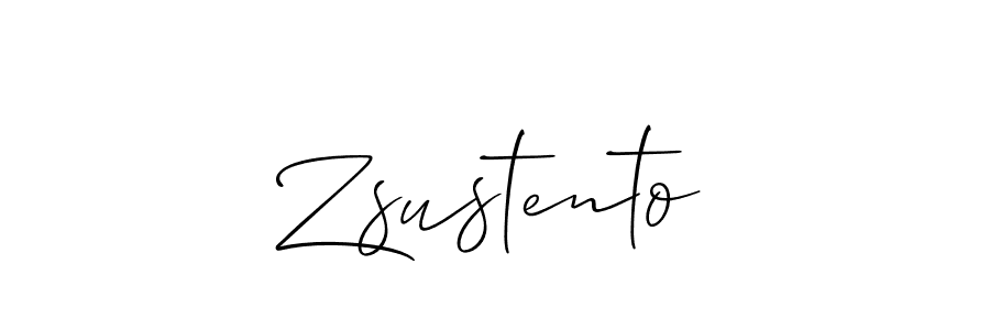 Design your own signature with our free online signature maker. With this signature software, you can create a handwritten (Allison_Script) signature for name Zsustento. Zsustento signature style 2 images and pictures png