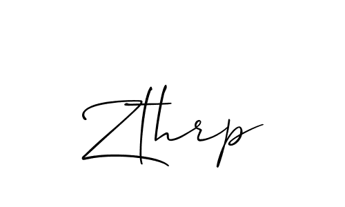 Make a beautiful signature design for name Zthrp. With this signature (Allison_Script) style, you can create a handwritten signature for free. Zthrp signature style 2 images and pictures png
