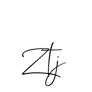 You should practise on your own different ways (Allison_Script) to write your name (Ztj) in signature. don't let someone else do it for you. Ztj signature style 2 images and pictures png