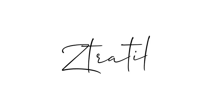 The best way (Allison_Script) to make a short signature is to pick only two or three words in your name. The name Ztratil include a total of six letters. For converting this name. Ztratil signature style 2 images and pictures png